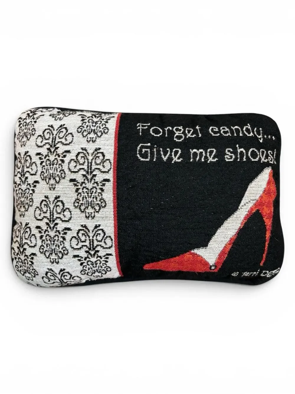 Y2K Forget Candy Give Me Shoes Mini Accent Pillow Fashion Diva Decor Terri Doma